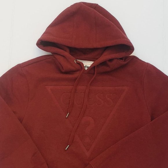 GUESS Men's Roy Debossed Logo Hoodie sz S - Picture 3 of 7